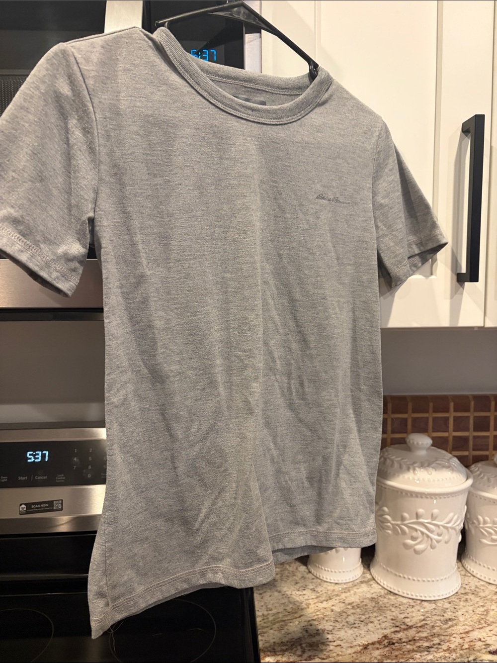 Eddie Bauer Heather Gray Short-Sleeve Crew Tee